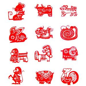 十二生肖剪纸[可爱]_河北蔚县特色手工艺品剪纸