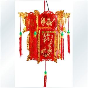 六角龙凤宫灯_河北藁城特色手工艺品宫灯