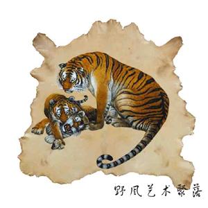 皮雕画_无极县特色手工艺品皮雕画