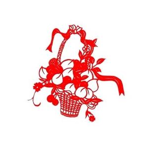 寿桃_河北蔚县特色寿桃剪纸
